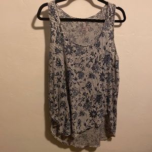 Lucky brand stripe and floral tank top